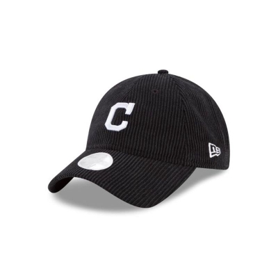 Cleveland Indians Gorra | New Era MLB Corduroy 9twenty Adjustable Cap Mexico - Negros